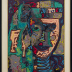 Cavalo e Mulher II, Aluisio dos Santos, Mista s/ Tela, 84x65cm, 1984