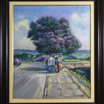 Entrada da Vila Magini, Mitsunaga, Óleo s/ Tela, 50x60cm, 1988