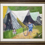 Menino Brincando, Moriyo, Óleo s/ Tela, 50x60cm, 2002