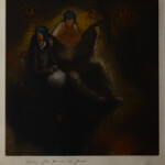 No Banco da Praça, Hans Grudzinski, Gravura em Metal, 39/100, 1983