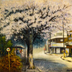 Praça Itália, Mitsunaga, Óleo s/ Tela, 50x60cm, 1994