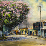 Sem Título, Mitsunaga, Óleo s/ Tela, 70x70cm, 1989