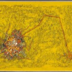 Composição Amarelo, Yasuichi Kojima, Óleo s/ tela, 100x130cm, 1968. Fotografia Bruno Amorim. Acervo Pinacoteca Municipal de Mauá