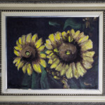 Girassol, Naomi, Óleo s Tela, 40x50cm, 2002. Fotografia Karla Santos. Acervo Pinacoteca Mauá.