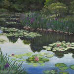 Nenufares, Naomi, Óleo s Tela, 79x59cm, S Data. Fotografia Karla Santos. Acervo Pinacoteca Mauá.