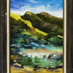 Paisagem, Naomi, Óleo s Tela, 50x70cm, 2002. Fotografia Karla Santos. Acervo Pinacoteca de Mauá.