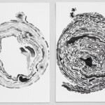 Sem Titulo, Sheyla Ayó, Nanquim s/ papel, díptico, 21x29,7cm, Cada parte, 2018-2019. Fotografia Bruno Amorim. Acervo-Pinacoteca de Mauá