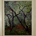 Árvore, Naomi, Óleo s Tela, 40x50cm, 2001. Fotografia Karla Santos. Acervo Pinacoteca Mauá.